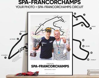SPA-FRANCORCHAMPS Circuit Poster | Personalised Belgian Grand Prix Gift | Custom F1 Track Print | Formula 1 Wall Art | F1 Fan Gift