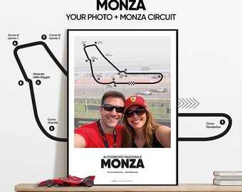 MONZA Circuit Poster | Italian Grand Prix Track Print | Personalised F1 Wall Art | Custom Formula 1 Gift | Autodromo Nazionale Monza Posters