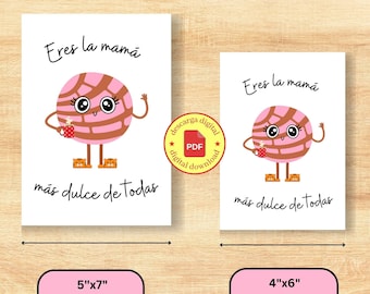 Digital Download Dia de las Madres Tarjeta para mama | Mothers day Spanish card | Birthday Card | Regalo para mama | Feliz dia de las madres