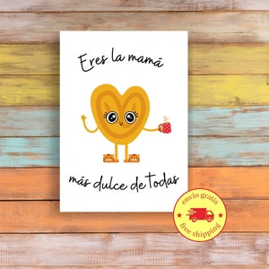 Dia de las Madres Tarjeta para mama | Mothers day card in Spanish | Birthday Card | Regalo para mama | Feliz dia de las madres