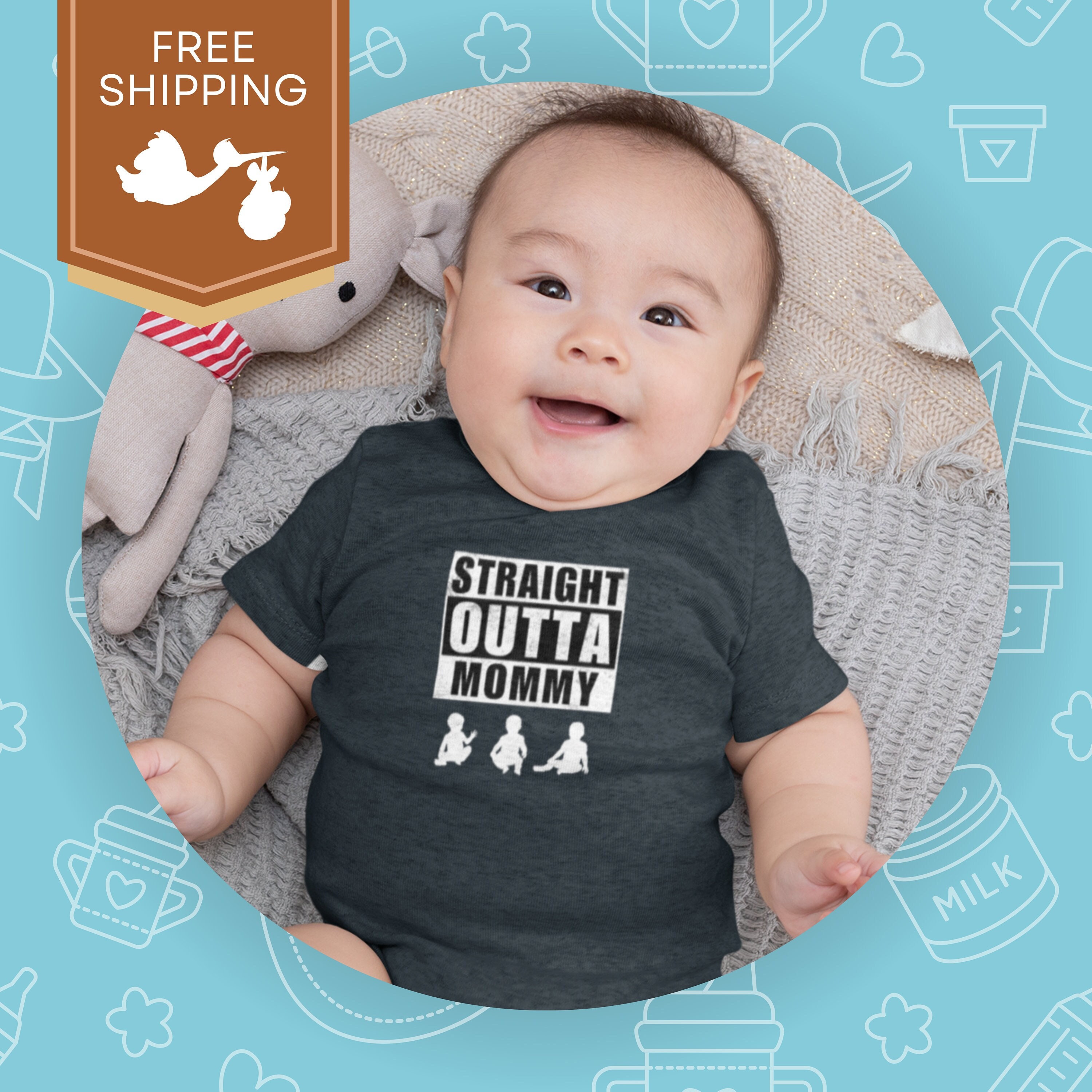 Straight outta shop mommy outfit