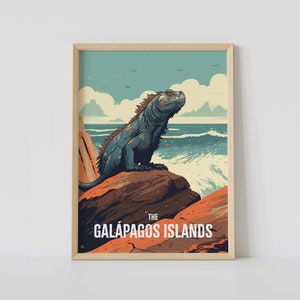 Galapagos Islands Travel Poster | Minimalist Style | 5x7, 11x17, 18x24