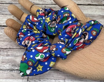 Karakter Scrunchie. | Videogamekarakter Scrunchie. | Gamer-scrunchie. | Loodgieter Brothers en vrienden Scrunchie.