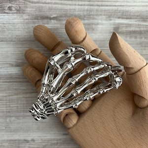 Halloween Hair Clip. | Skeleton Hand Hair Clip. | Metal Skeleton Hand Hair Clip.| Spooky Hair Clip.