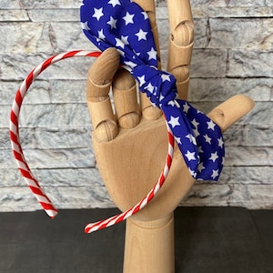 Red, White and Blue thin headband.| Fourth of July headband. | Patriotic headband.