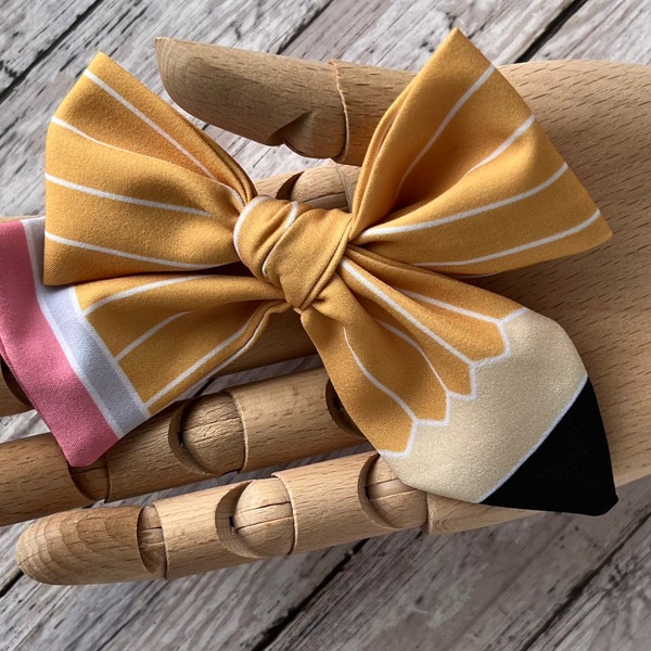 Pencil Bow Hair Clip. | Back to School Hair Clip.| Pencil Hair Clip.