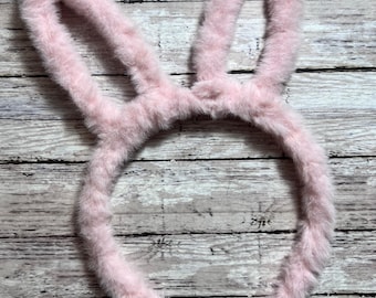 Bunny Ear Headband. | Easter Headband. | Fuzzy Pink Bunny Ear Headband.