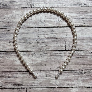 Pearl Headband. | Shiny Pearl Headband. | Thin Pearl Headband. | Faux Pearl Headband.| Bridal Headband.