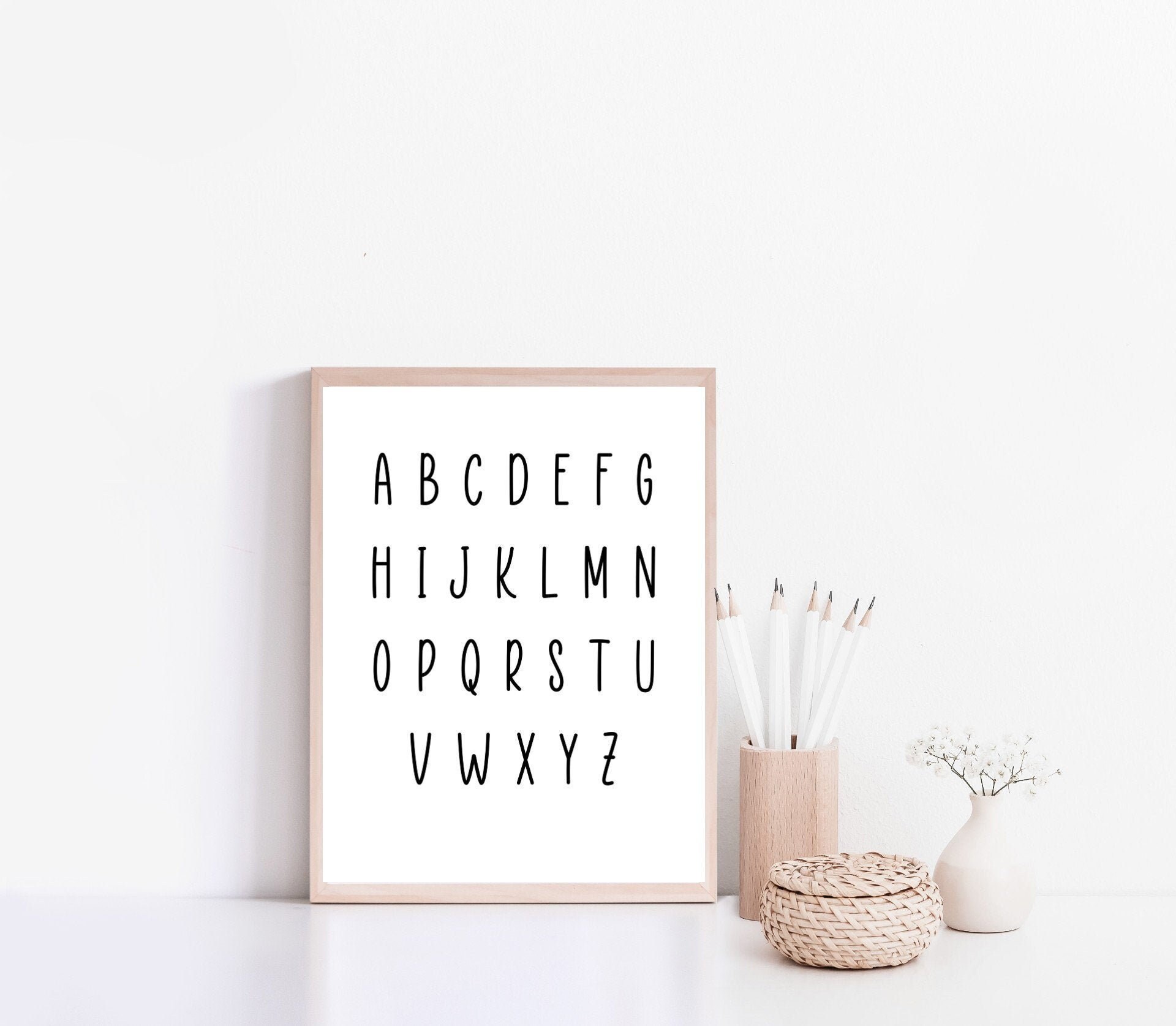 Alphabet Print Preschool Printable ABC Print Uppercase Letters | Etsy