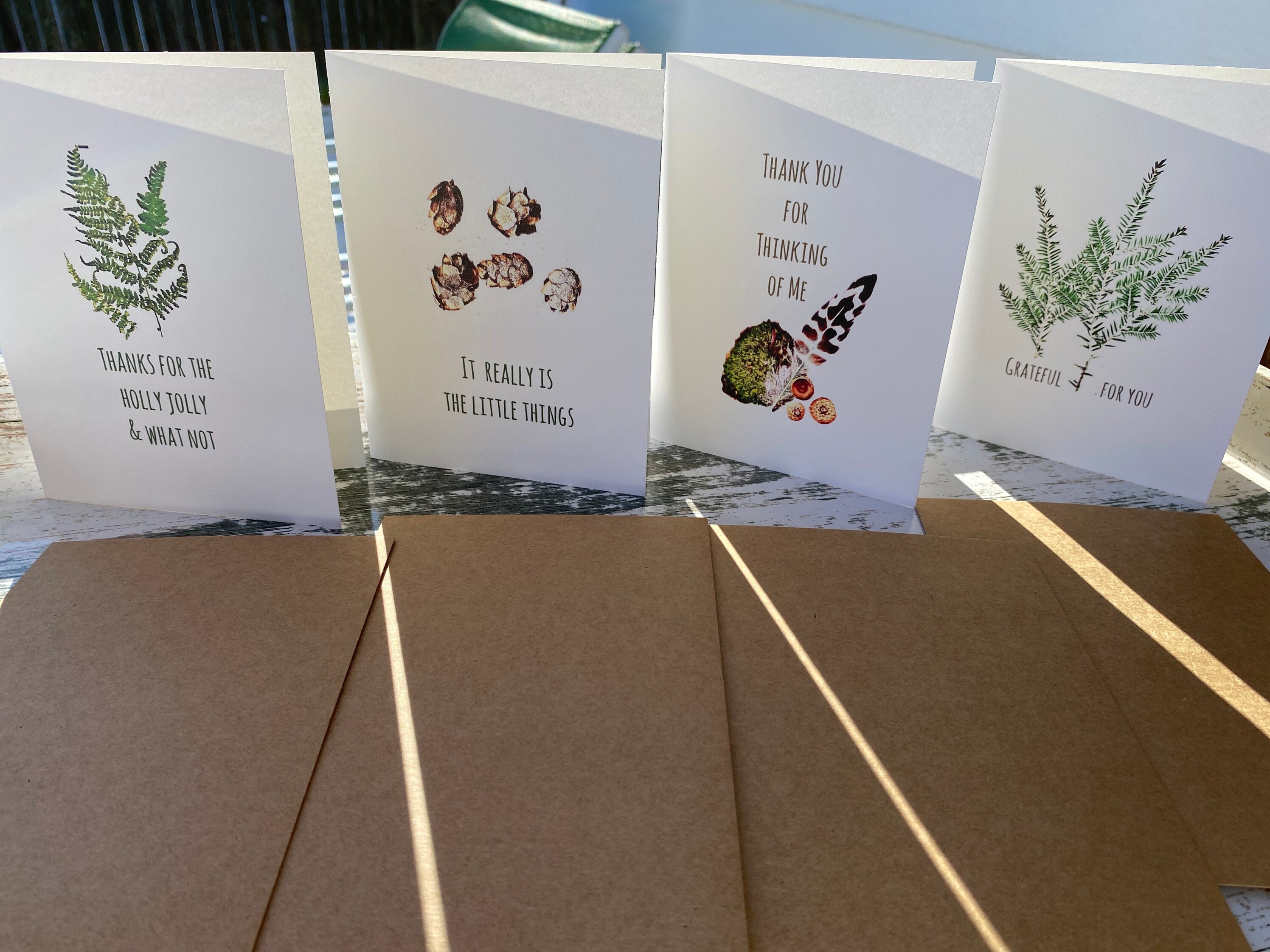 Thank You Notes Nature Art Cards Sold Individually or as a | Etsy