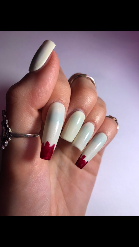 Nail Biter Vampire Press-on Nails - Etsy Australia Nail Biter Vampire Press-on Nails - Etsy Australia