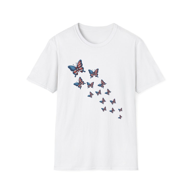 Independence Day Flag Butterflies Shirt, American Flag Shirt, US Flag ...