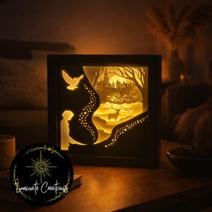 HP Wizard Light Shadow Box Template - Digital Download File (Only) 3D Paper Cut SVG File