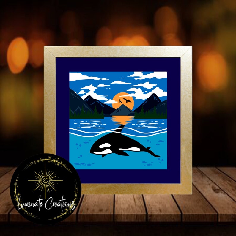 Orca 1 Shadow Box Template - Digital Download File (only) 3D Paper Cut ...