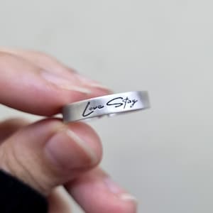 Stray Kids Lovestay Ring verstellbar kpop Sterling Silber von Purple Moon Jewellery kr002