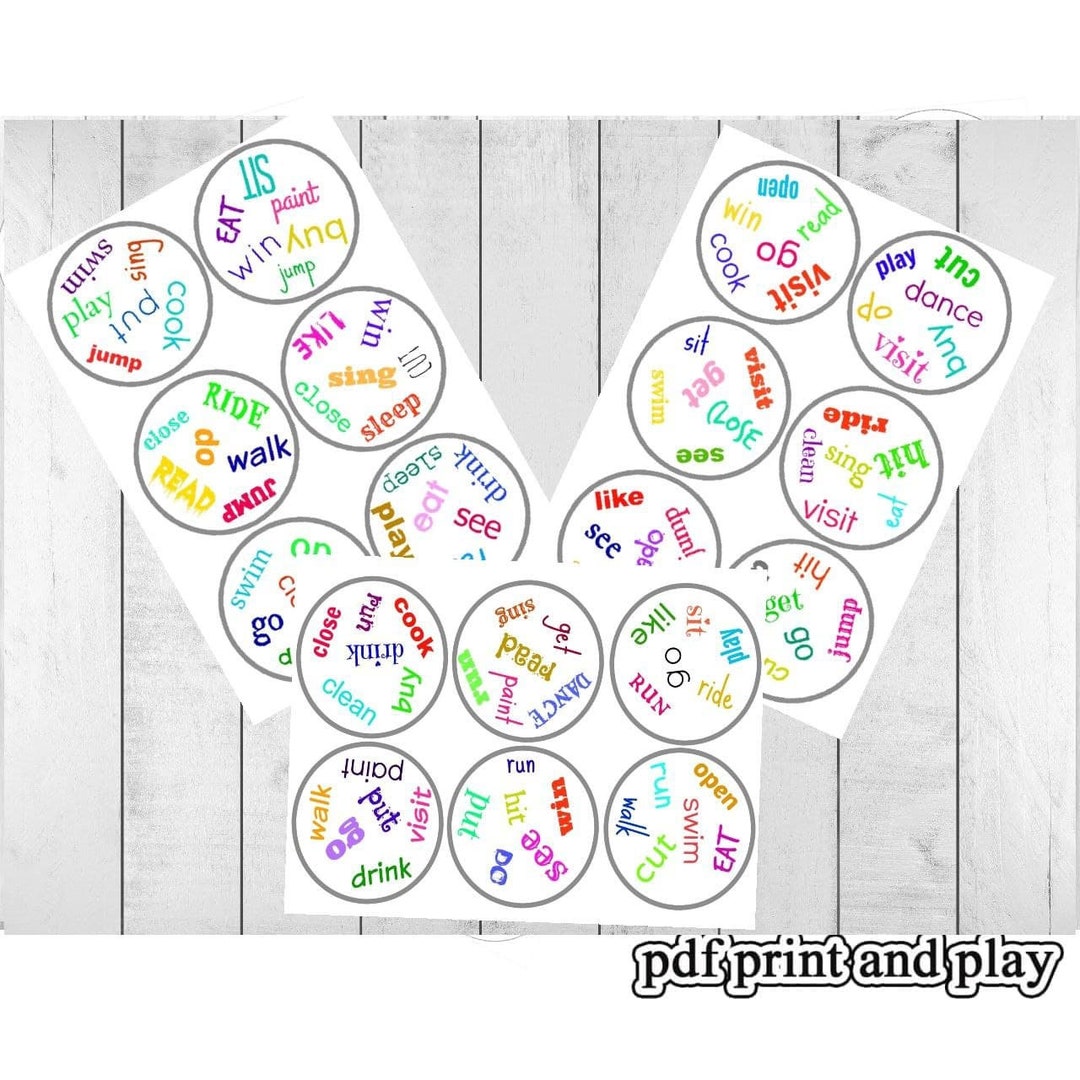 Dobble Card Game/ Spot It PRINTABLE Pdf File Montessori Etsy