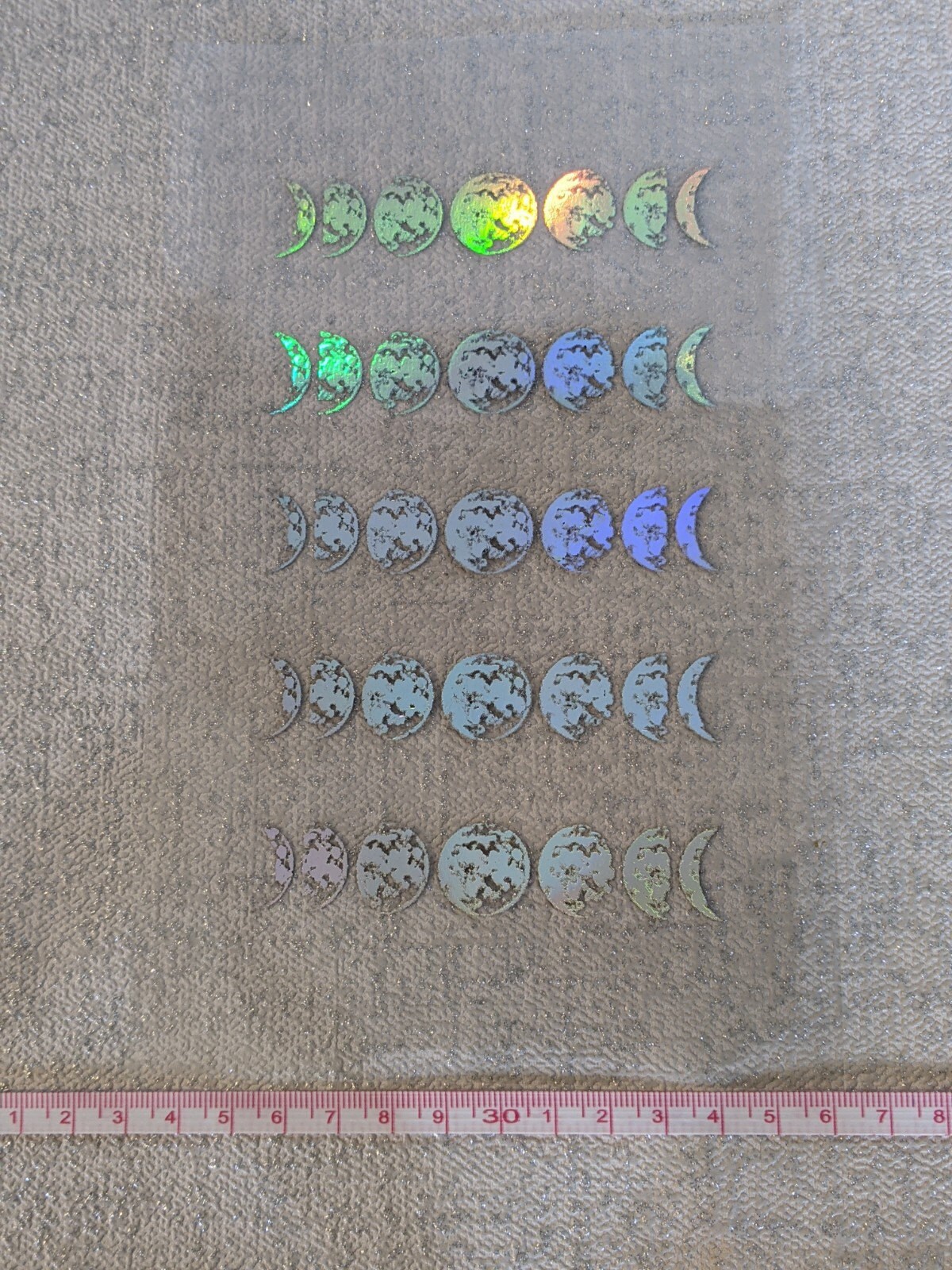 Foiled Resin Insert | Moon Phase | Gold/Silver/Rainbow/Holographic | …