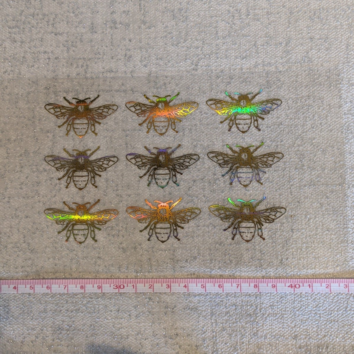 Foiled Resin Insert | Bees | Gold/Silver/Rainbow/Holographic | Resin …
