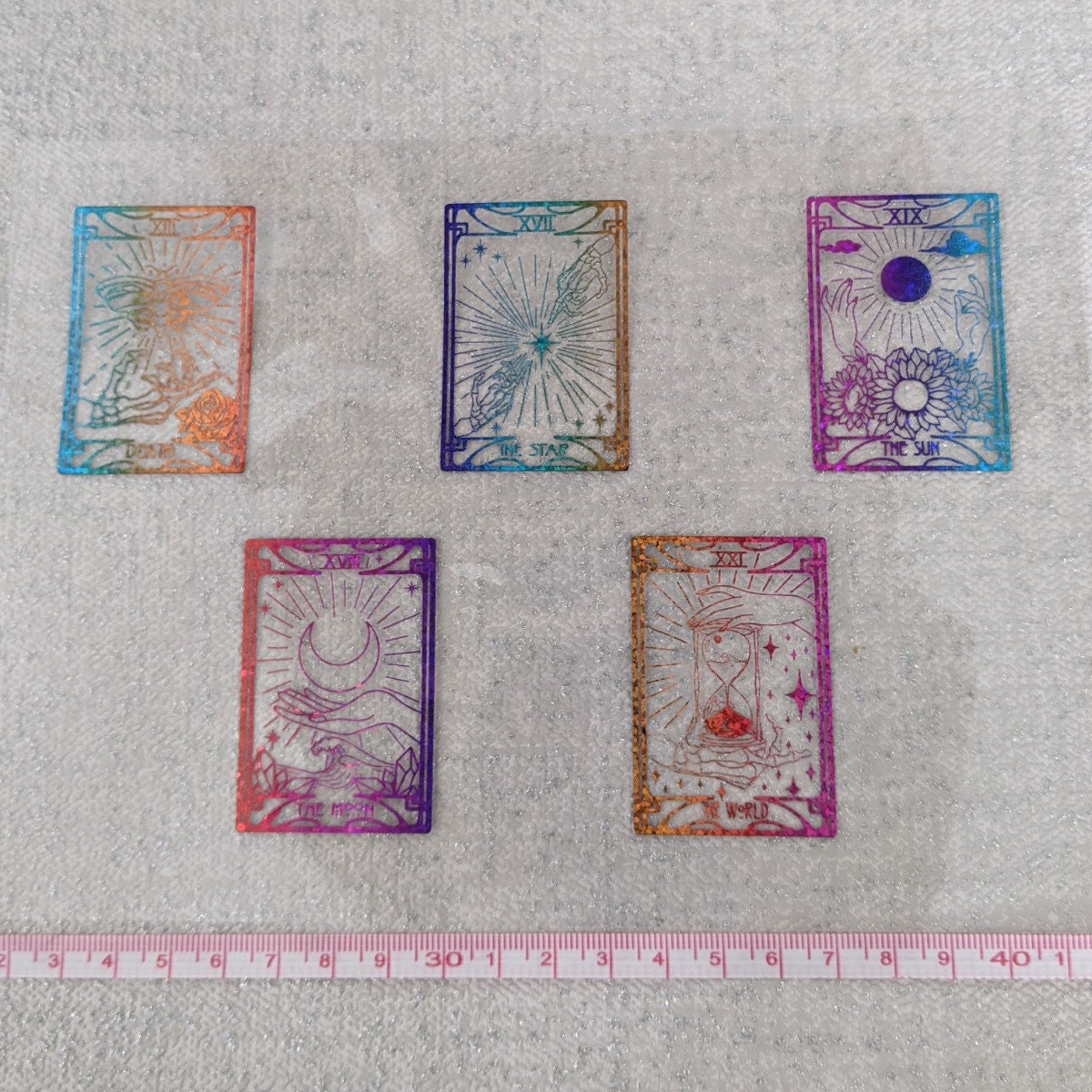 Foiled Resin Insert | Mini Tarot | Gold/Silver/Rainbow Holographic | …