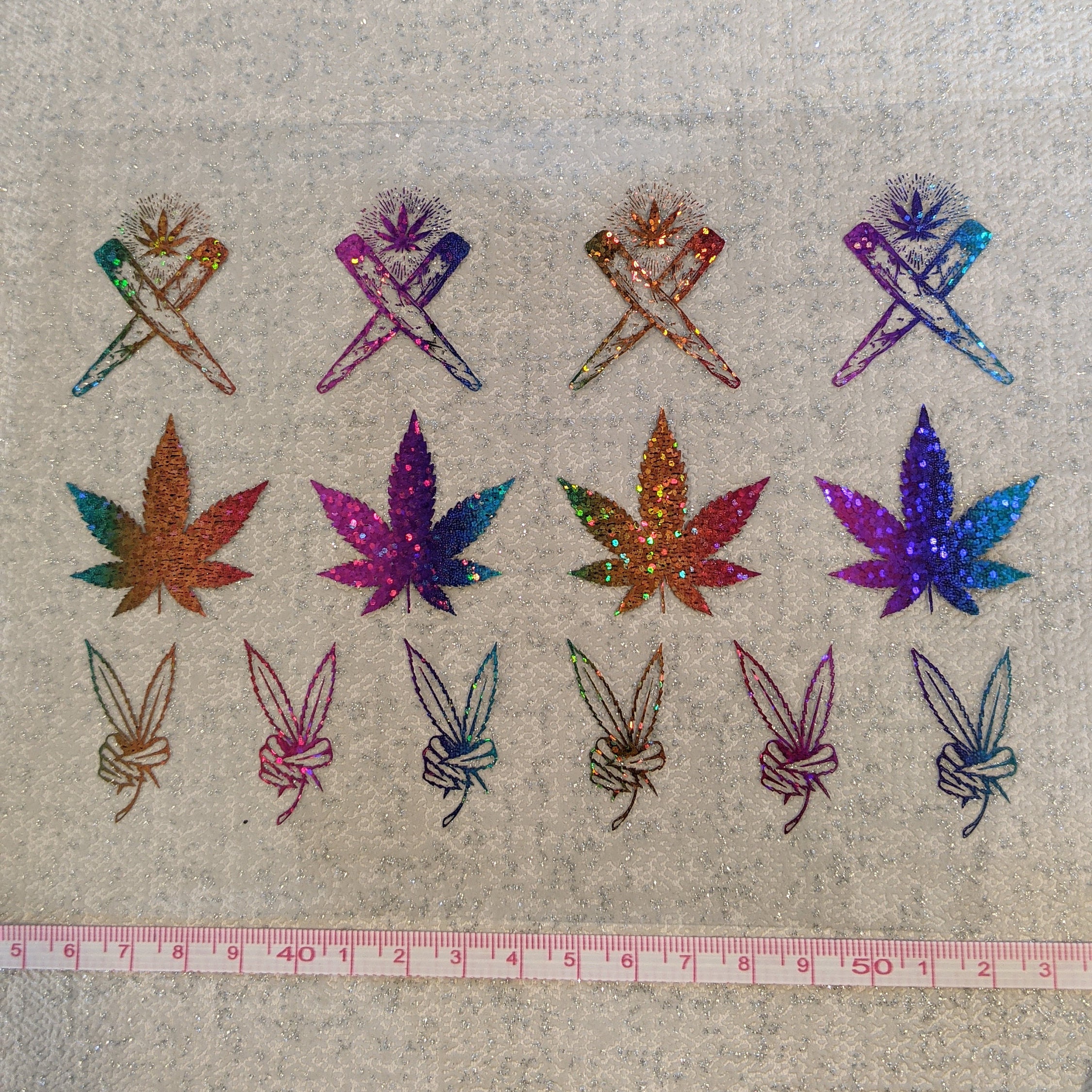 Foiled Resin Insert | Smoking | Gold/Silver/Rainbow/Holographic | Res…