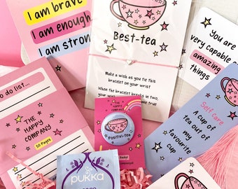 Best Tea Gift Box | Best friend Hamper | Letterbox gift |  Mum Sister Auntie gift | Hug in a box | Girls pick me up present | Break up gift