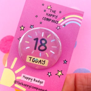 Badge pour 18e anniversaire | Cadeaux du 18