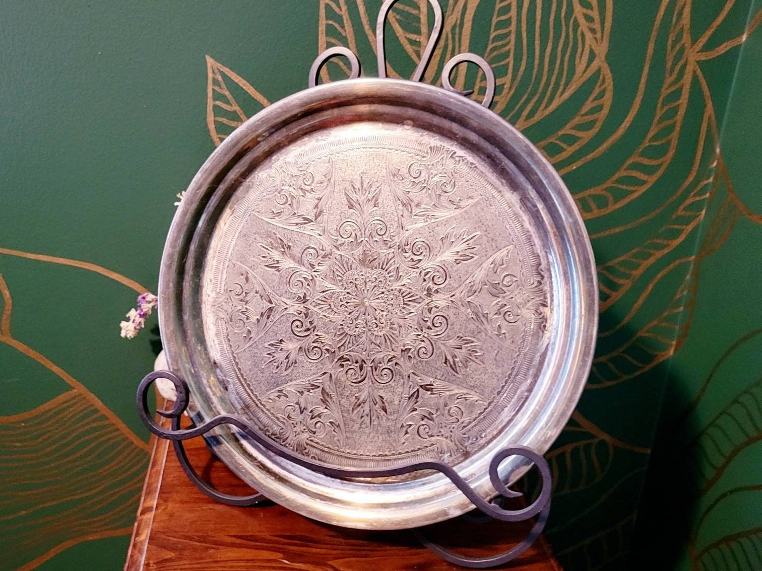 Large Antique Silver Plate 