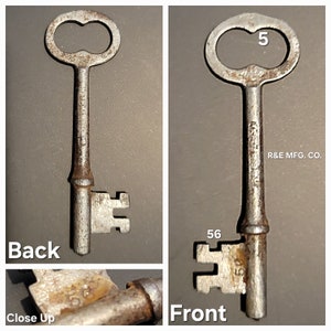 Skeleton Key Vintage Skeleton Key Authentic Bit Key Antique Skeleton Key R&E 5 Key