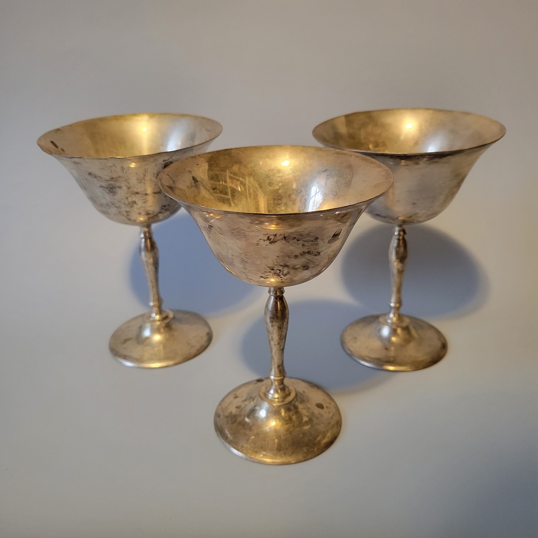 Silver Goblets Vintage Silver Goblets Vintage Silver Wine Goblets