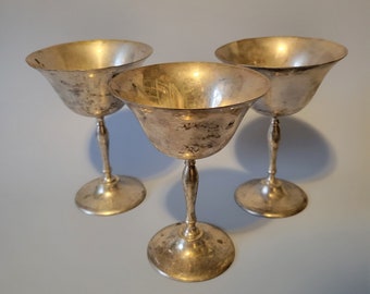 Silver Goblets Vintage Silver Goblets Vintage Silver Wine Goblets Silver Wine Goblets Silver Plate Goblets Medieval Goblets Vintage Goblets