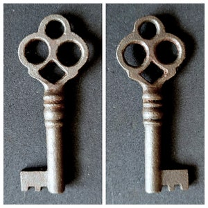 Skeleton Key Vintage 1800s Skeleton Key Authentic Bit Key Antique Skeleton Key Clover Key