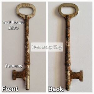 Skeleton Key Vintage Skeleton Key Authentic Bit Key Antique Skeleton Key Germany Key