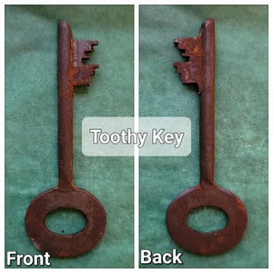 Skeleton Key Vintage 1800s Skeleton Key Authentic Bit Key Antique Skeleton Key Toothy Key