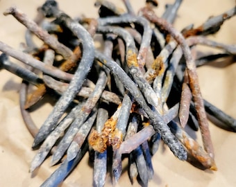 Rusty Nails Bent Rusty Nails for Spells Rusty Nail for Spell Rusty Screw Witchcraft Supplies