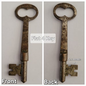 Skeleton Key Vintage Skeleton Key Authentic Bit Key Antique Skeleton Key Flat 4 Key