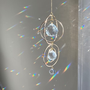 Milky way Sun catcher | rainbow maker, 4” suncatchers, Holiday gift, Prism Window Decor, Mother’s day gift, Rainbow Crystal, New home gift