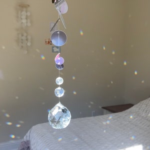Atrapasueños de cristal / Decoración de ventana con prismas de cristal, Bola colgante, Atrapasueños de cristal, Creador de arcoíris, Regalo colgante de ventana de cristal arcoíris