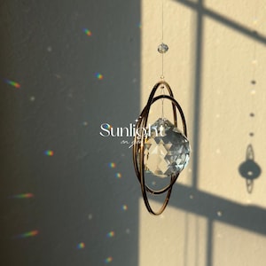 Mon attrape-soleil Galaxy | Créateur d'arc-en-ciel, bagues en or, attrape-soleil boule de cristal