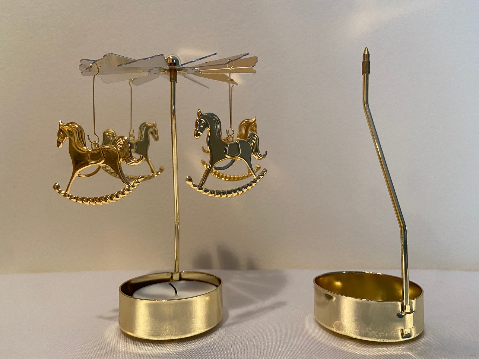 Spinning Candle Holders Rotating Candle Carousel Tea Light Etsy