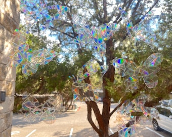 Butterfly Suncatcher Sticker | Rainbow Window Prism Decor