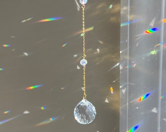 Dripping Sun catcher | rainbow maker, gift for mom, Holiday gift, Prism Window Decor, Sun catcher, Rainbow Crystal, New home gift
