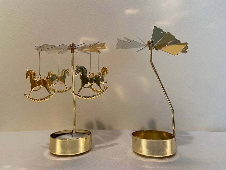 Spinning Candle Holders Rotating Candle Carousel Tea Light Etsy