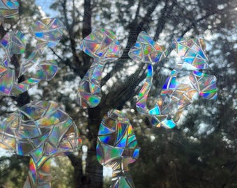 Mushroom Suncatcher Sticker | Rainbow Prism Window Clings, Christmas Decor