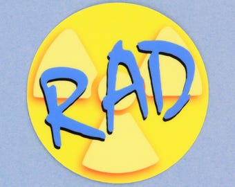 Waterproof Radiology Sticker, Retro RAD, X-Ray Tech Gift
