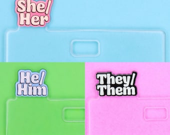 Badge Topper - Pronouns - Nurse Gift ID Accessories ER Medical ICU Nursing Flair