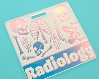 Radiology Badge Buddy: Iridescent Acrylic -  X-Ray Tech