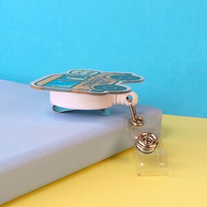 Funny Nurse Badge Reel: Struggle Bus Retractable ID Holder image 4