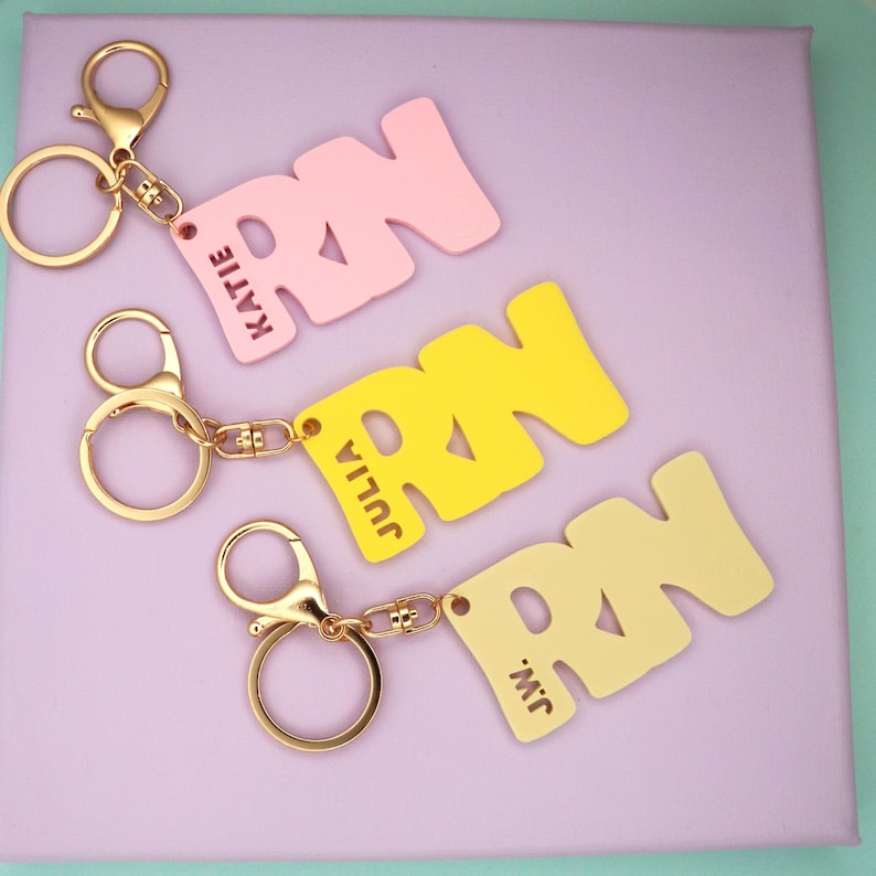 Custom RN Keychain: Personalized Nurse Gift - Etsy
