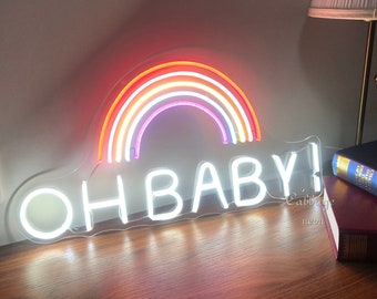 Oh Baby Neon sign  Neon Sign for bedroom neon anime Garden party Yard Decor Sign neon sign for Better together neon light sign  Neon Light