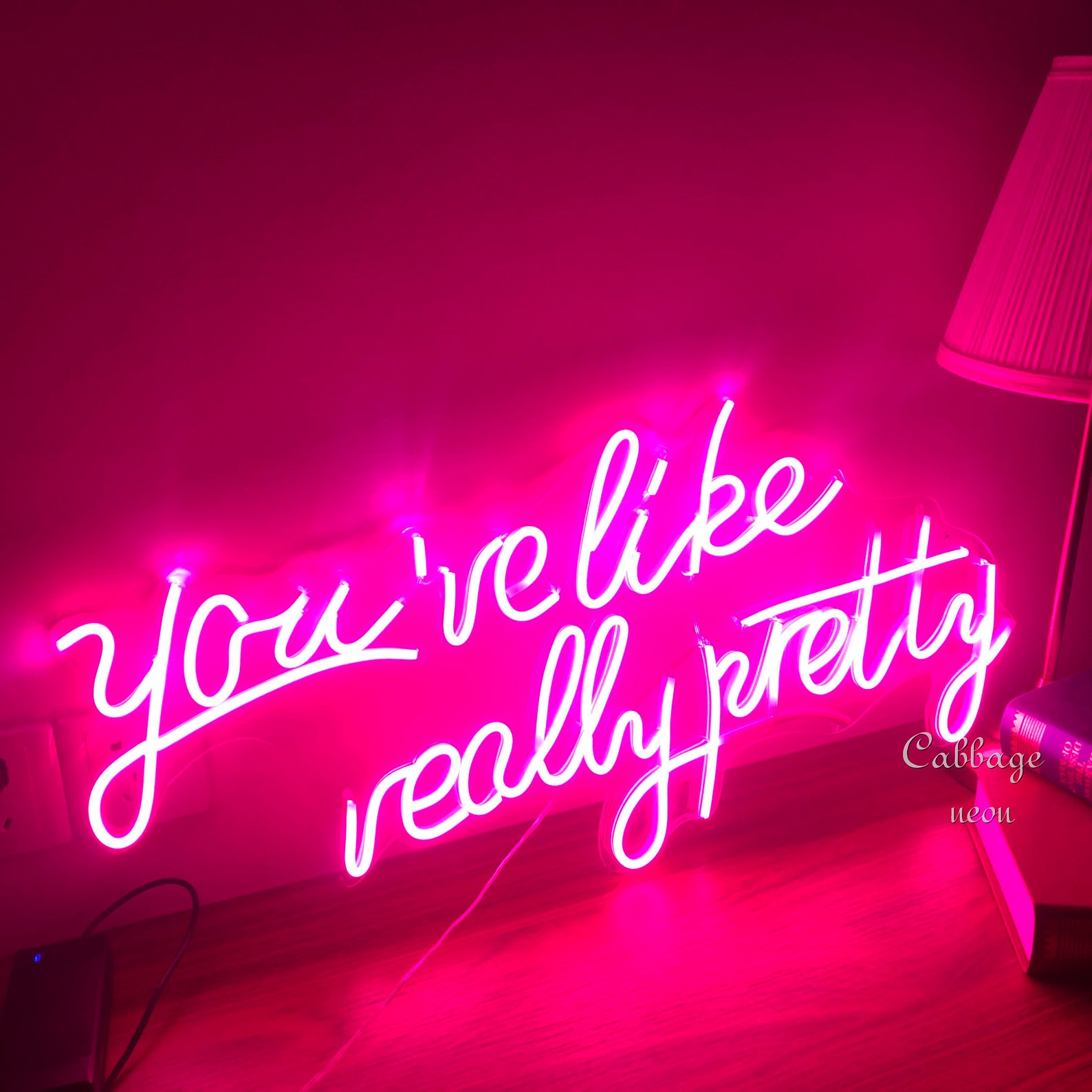You're Like Really Pretty Neon Signs Pink Neon Light Etsy